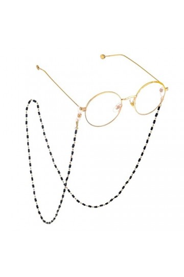 ENLLY Sangle Chaînes De Lunettes for Femmes Noir Perlé Lunettes De Retenue Simple Élégant Cordon De Lunettes