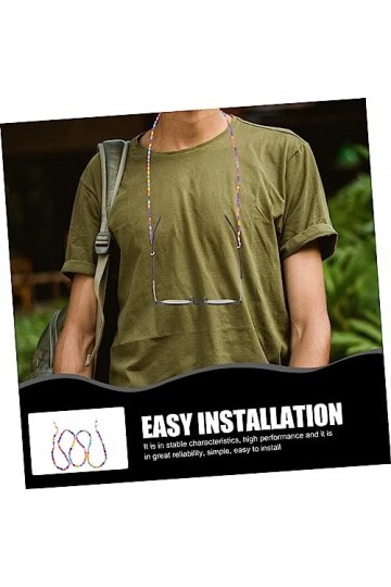 BIUDECO Cordon De Support De Lunettes De Soleil Lanière De Lunettes Collier Chaîne De Lunettes Chaîne De Masques Anti-perte P