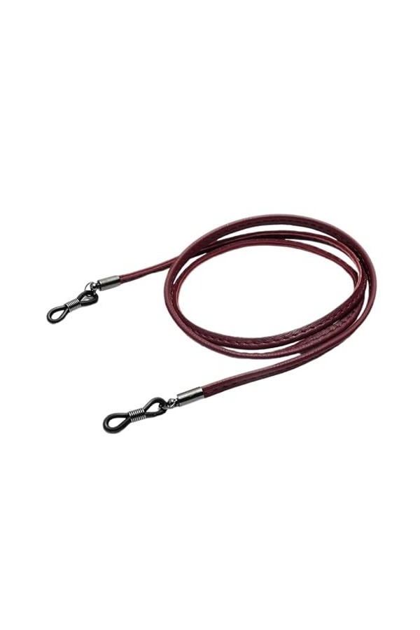 Lanière de lunettes de soleil en cuir PU, collier, chaîne de lunettes, cordon de lunettes, accessoire de décoration Color : 