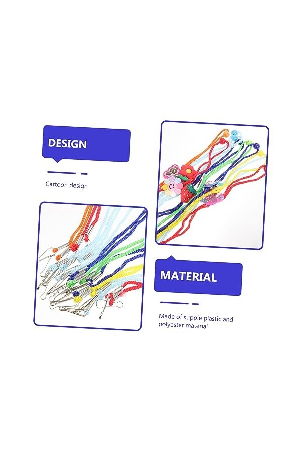 Uonlytech 20 Pièces Sangle De Lunettes Pour Enfants Porte-collier Lunettes De Soleil De Sport Chaîne De Lanière De Lunettes C