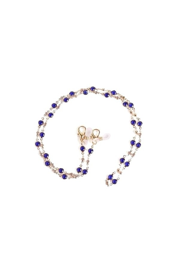 Chaîne de lunettes en cristal for femmes, corde perlée en forme de cœur, accessoires de lunettes, chaîne de masque Color : A