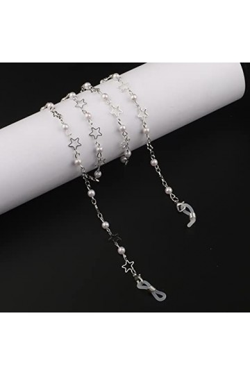 HOOENG Lunettes Lunettes Chaînes for Femmes Cuivre Perle Masque Chaînes Simple Élégant Porte-Lunettes Chaînes Bretelles De Lu
