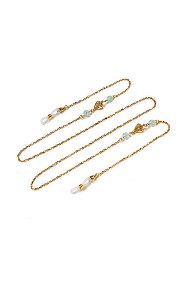 DNLKWGO Chaînes de lunettes de soleil pour femme - Style cristal, Y-rose., taille unique