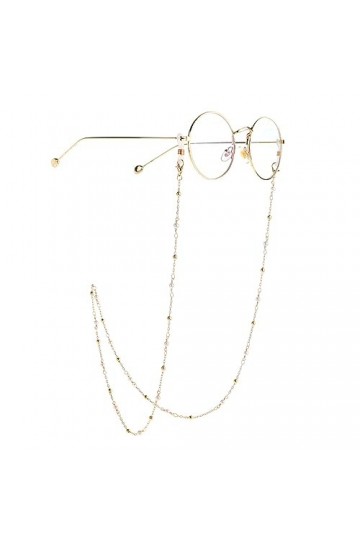 HczIon Chaîne Lunettes 2 Pièces Pull Chaîne Lunettes Chaîne Or Perle Lunettes Chaîne Lunettes Lunettes Support De Fixation