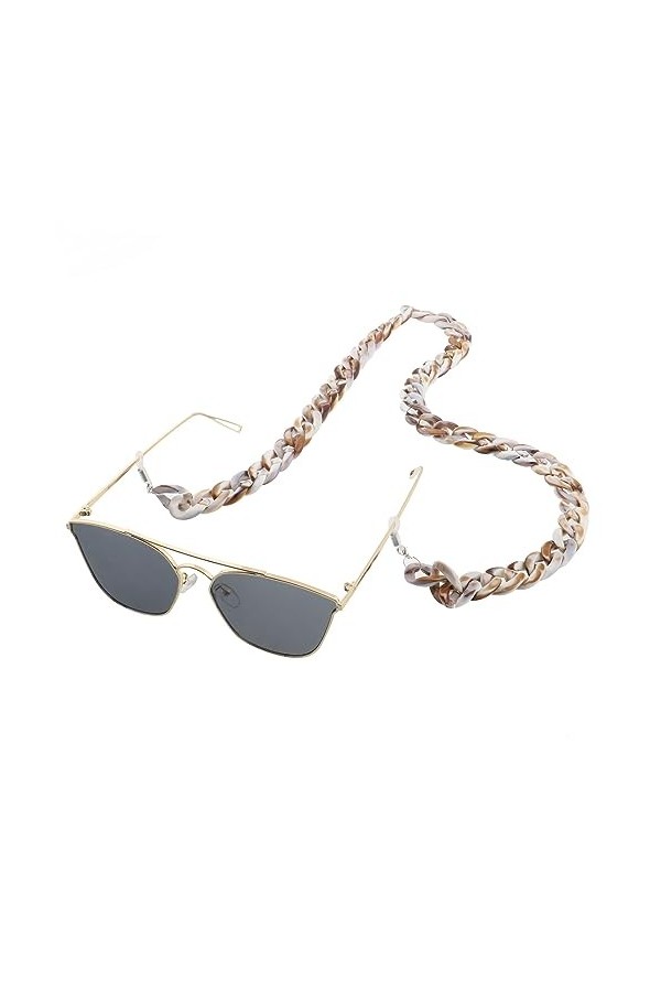 HczIon Chaîne Lunettes 2 Pièces De Résine Verres Acryliques Chaînes Lunettes Antidérapantes Et Anti Perte Longe