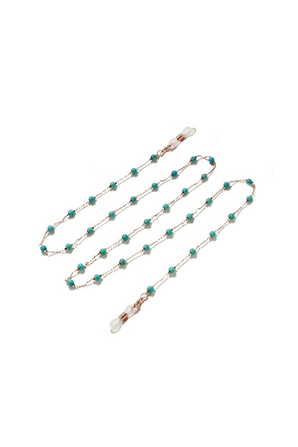 DNLKWGO Chaîne de lunettes de soleil tendance pour femme, rose gold, taille unique