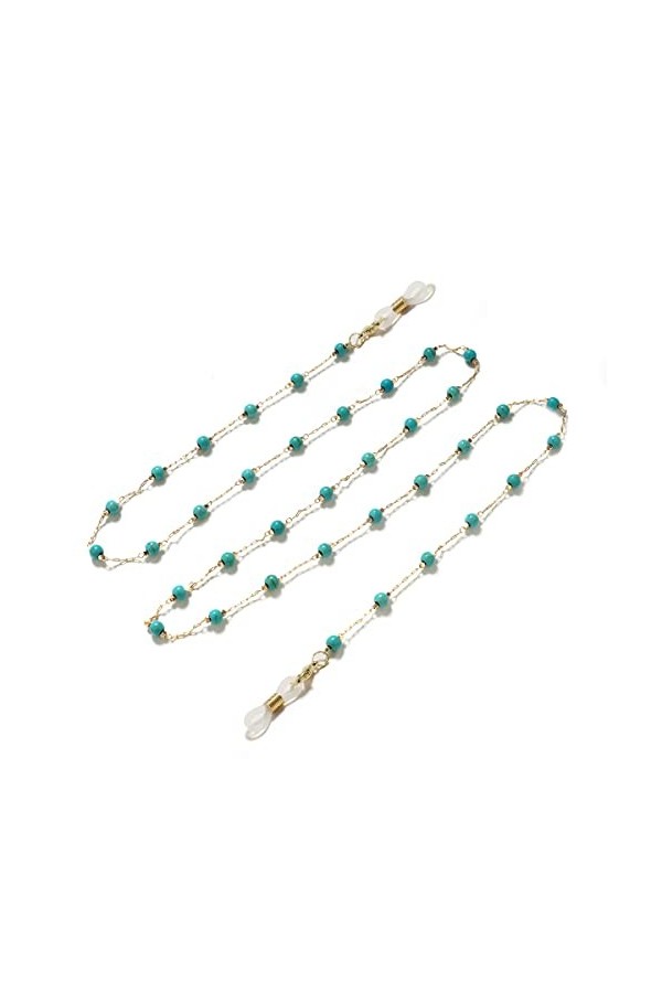 DNLKWGO Chaîne de lunettes de soleil tendance pour femme, rose gold, taille unique