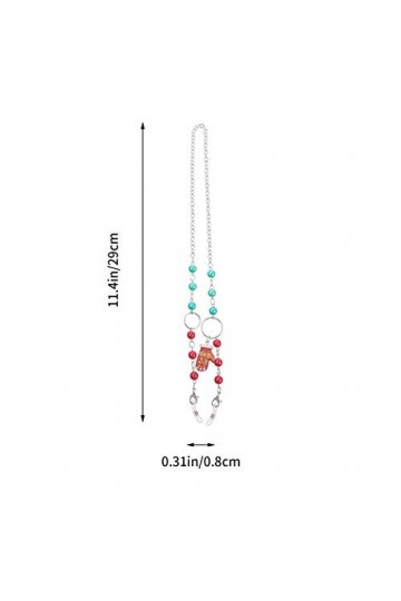 1 Chaîne De Lunettes De Noël Cordon Facial Avec Clips Collier De Chaîne De Verre De Lunettes De Soleil Sangle Dextension De 