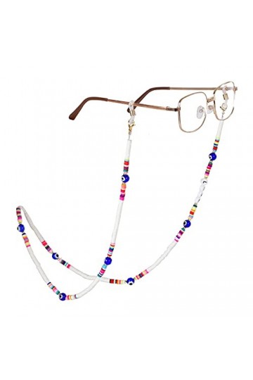 UENTIP Lanière multifonction pour masque de visage, chaîne de lunettes, collier avec perles et sangle de bracelet anti-perte 