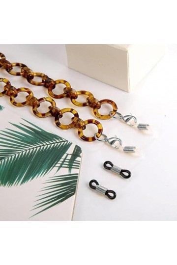 Chaîne pour lunettes femmes hommes acrylique lunettes de soleil chaînes lanière lecture lunettes cordon cou sangle corde-15mm