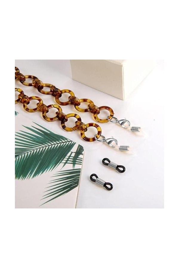 Chaîne pour lunettes femmes hommes acrylique lunettes de soleil chaînes lanière lecture lunettes cordon cou sangle corde-15mm