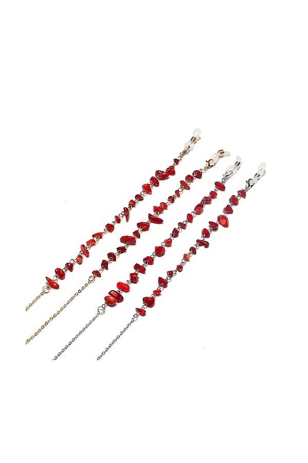 HczIon Chaîne Lunettes 2 Morceaux De Chaînes De Lunettes,Chaîne De Masque,Lunettes De Soleil Anti Chute,Lunettes De Myopie,Co