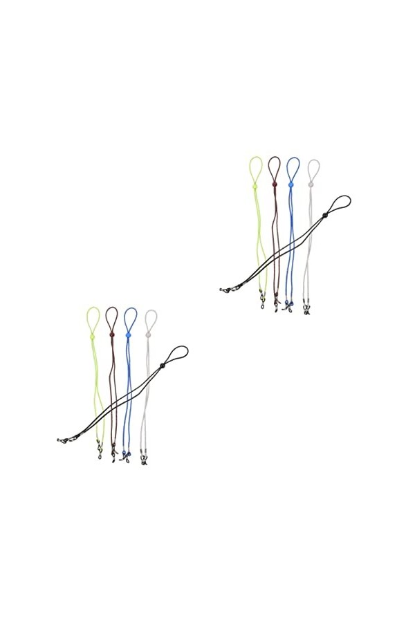 Healifty 15 Pièces Lunettes Lanière Vert Lanière Cordons Noirs Lanière Pour Lunettes Élasticité 5Pc Élastique Bande Cordons B