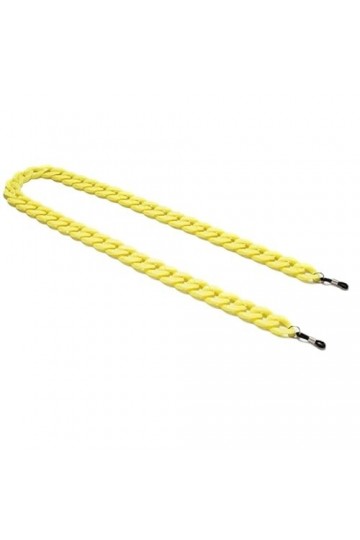 Chaîne de lunettes en acrylique for femmes, 68cm, antidérapante, chaîne de cou suspendue for lunettes de soleil Color : Yell