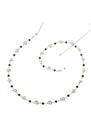 ENLLY Chaînes Sangle de Lunettes for Femmes Anti-dérapant Cristal perlé Lunettes retenue Mode Lunettes Porte-chaînes