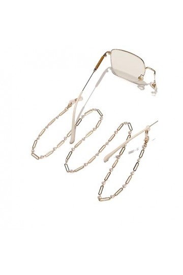 HczIon Chaîne Lunettes 2 Pièces À La Main Chaîne Métal Verres Corde Perles Lunettes Chaîne Masque Chaîne Lunettes Fixation Ch