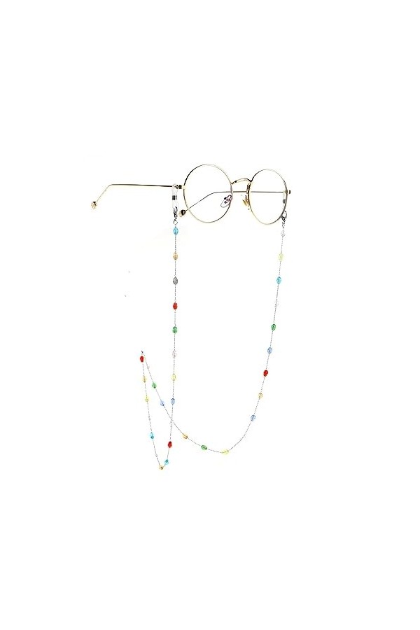 HczIon Chaîne Lunettes 2 Pièces En Acier Inoxydable Lunettes De Chaîne De Lunettes De Soleil Chaîne N’Est Pas Facile À Estomp