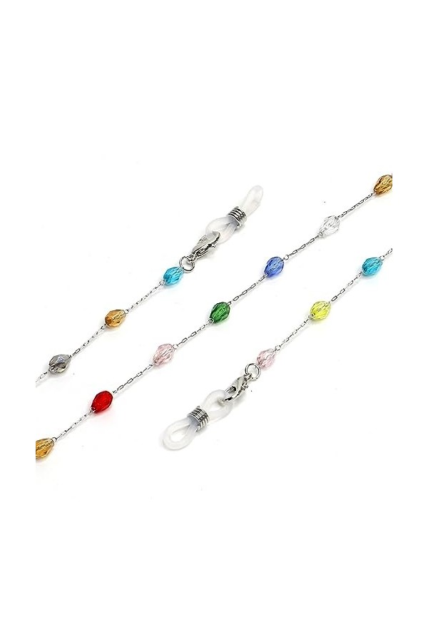 HczIon Chaîne Lunettes 2 Pièces En Acier Inoxydable Lunettes De Chaîne De Lunettes De Soleil Chaîne N’Est Pas Facile À Estomp