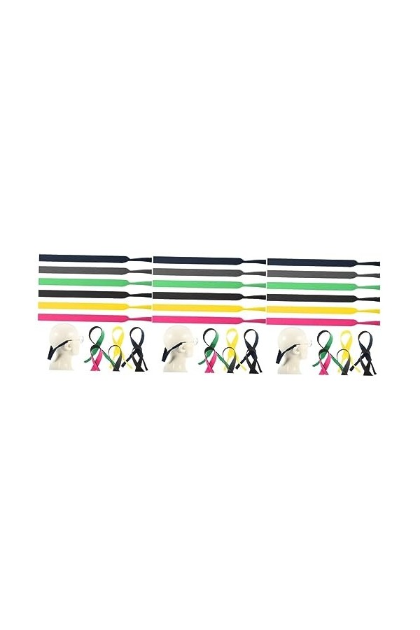 Housoutil 12 Pcs Lunettes Avec Lanière Porte-Collier Porte-Verre Harnais De Sécurité Lanière Cordon De Retenue De Lunettes Sa