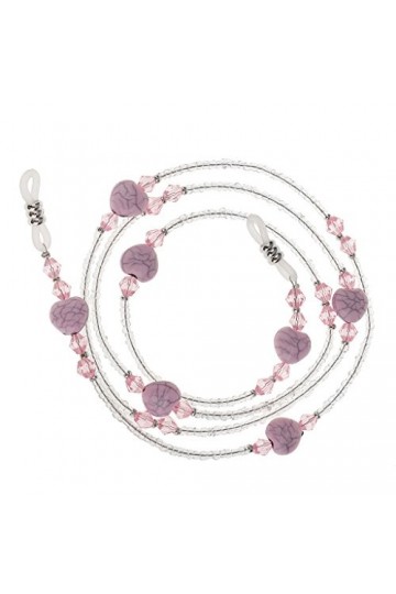 Paowsietiviity Collier avec cordon pour lunettes de soleil Jaune, Lot de 10 rose , 75 cm