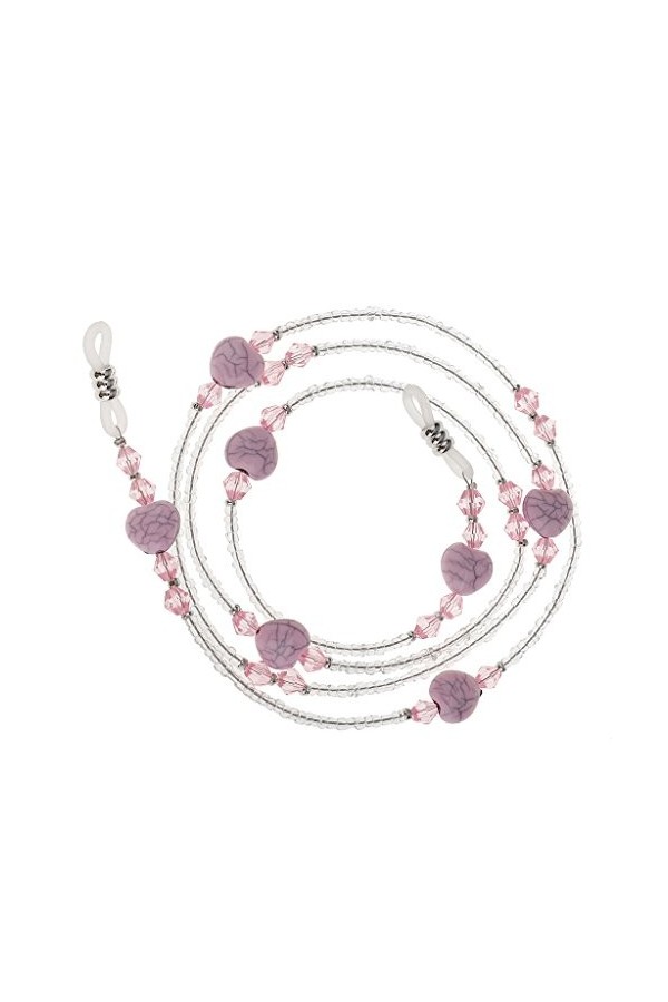 Paowsietiviity Collier avec cordon pour lunettes de soleil Jaune, Lot de 10 rose , 75 cm