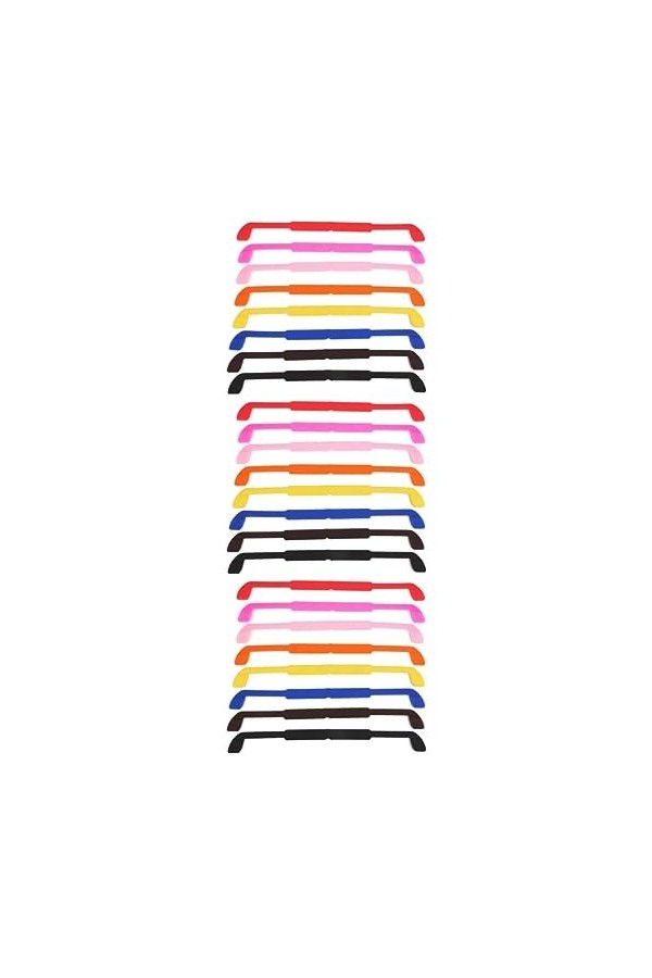 NIYANGLE Ornements 3 Pièces 8 Chaîne De Lunettes Antidérapantes Chaîne De Lunettes En Gel Support De Lunettes Coloré Chaîne D