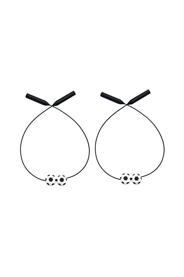 CLISPEED 2Pcs Cordon Cordon avec Lunettes Réglable Football Oeil Longe pour Lunettes Enfants Courir Anti-Décor Silicone Longe