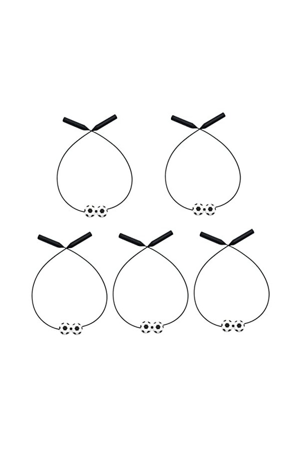 CLISPEED 2Pcs Cordon Cordon avec Lunettes Réglable Football Oeil Longe pour Lunettes Enfants Courir Anti-Décor Silicone Longe