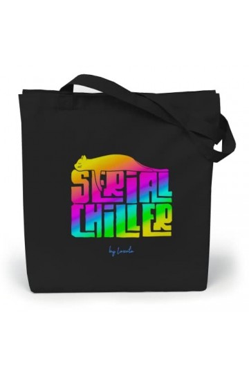 Loxato Tote Bag Noir - Sac en Tissu Noir 35 x 42 x 8 cm - Cabas Femme Tissu - Tote Bag Coton 100% - Sac Fourre Tout Femme en 