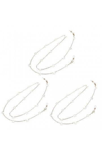 Holibanna 3Pcs Lunettes Chaîne Lunettes De Soleil Avec Chaîne Lunettes De Soleil Pour Sur Lunettes Pour Femmes Collier Lanièr
