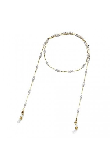 HczIon Chaîne Lunettes 2 Pièces Chaîne Licou Cordon&nbsp;Oculaire Chaîne Anti Pendaison&nbsp;Chaîne&nbsp;De&nbsp;Lunettes Perles,&nbsp;Couleur Or