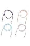 HczIon Chaîne Lunettes Lunettes Perlées Corde Ensemble De 4 Pièces De Couleur Cordon Main Anti Perte Lunettes De Soleil Laniè