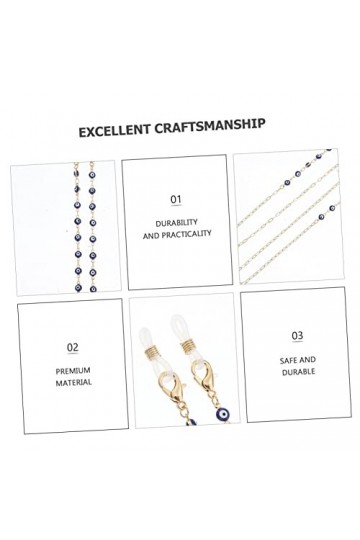 UKCOCO Écouteur Anti-Perte Chaîne Collier De Perles Perles Collier Magnétique Perle Lunettes De Soleil Lunettes De Soleil Ret