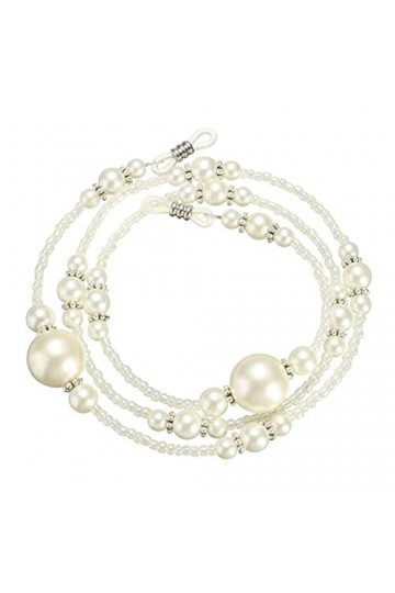 BELLAY Mode Perle Porte-Lunettes Collier Lunettes de Soleil Oeil Lunettes de Soleil chaîne lanière Cordon Porte-Cou Sangle Co