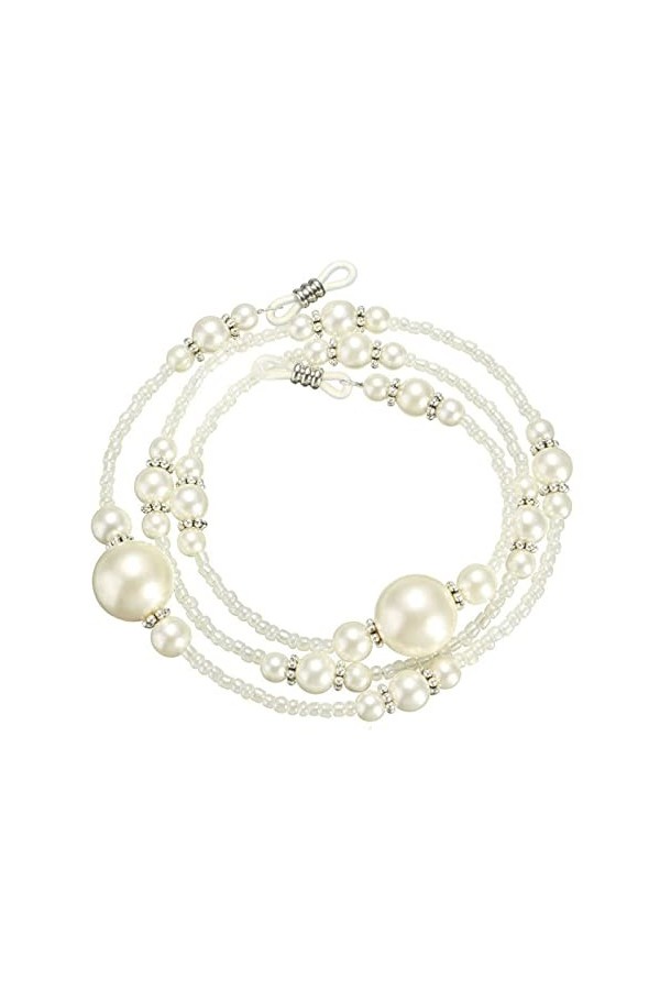 BELLAY Mode Perle Porte-Lunettes Collier Lunettes de Soleil Oeil Lunettes de Soleil chaîne lanière Cordon Porte-Cou Sangle Co