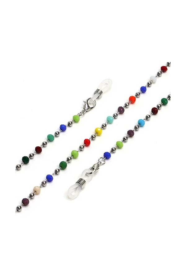 BAIJAC chaîne de Lunettes Lunettes Chaînes de Lunettes for Femmes Perles colorées Autour de la Sangle de Cou élégante Porte-L