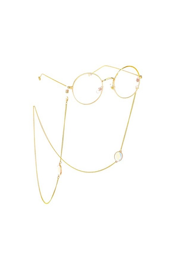 ORLTL chaîne de Lunettes Chaînes de Lunettes de Lunettes for Femmes Lunettes de retenue en métal perlé élégantes chaînes de P