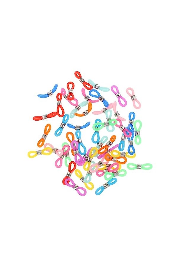 UKCOCO 150 Pcs Miroir Skid Ring Chaîne De Lunettes Lunettes Chaîne Extrémités Lunettes Silicone DOreille Lunettes En Caoutch