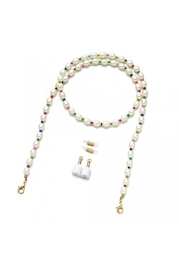 HczIon Chaîne Lunettes 2 Pièces Chaîne Lunettes Chaîne Lunettes Perles Lanyard Anti Licou Chaîne Lunettes De Soleil Lanyard,A