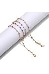 HczIon Chaîne Lunettes 2 Chaînes De Lunettes Faites Main,Corde De Lunettes,Chaîne De Masque,Accessoires Décoratifs De Lunette