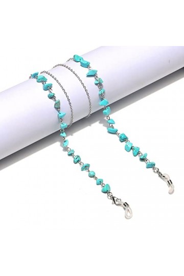 HczIon Chaîne Lunettes 2 Chaînes De Lunettes Faites À La Main,Chaînes De Lunettes De Lecture Anti Perte,Bande Décorative De L