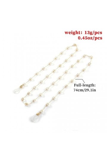 HczIon Chaîne Lunettes Chaîne En Alliage 2 Pièces Faite À La Main,Chaîne De Lunettes,Accessoires De Lunettes,Chaîne De Lunett