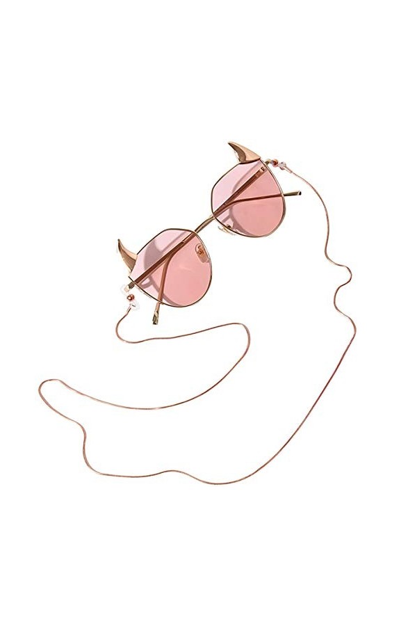 LKXHarleya ChaîNe De Lunettes En Or Rose, ChaîNe De Lunettes De Soleil, Porte-ChaîNes De Lunettes