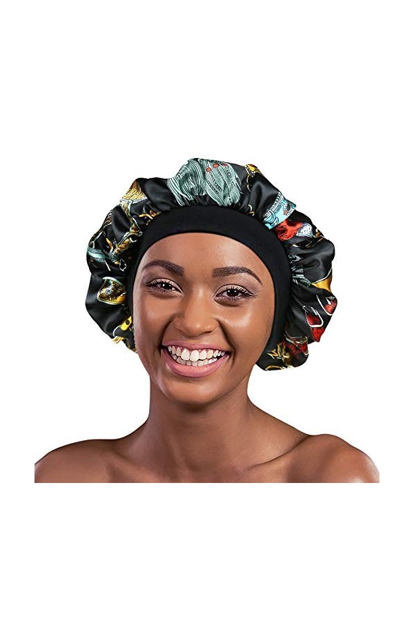 Alnorm Bonnet de Nuit en Satin pour Dormer Wraps de Cheveux de Sommeil Chic pour Les Femmes