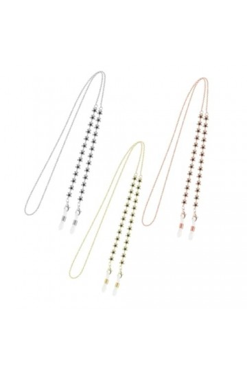 Beaupretty 3 Pièces Chaîne De Lunettes Réglable Sangle De Lunettes Chaîne De Lunettes En Métal Lunettes Suspendues Chaîne Lun