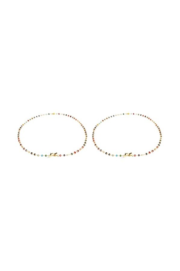 COHEALI 2 Pièces Chaîne De Perles De Cristal Colorées Cordon De Retenue De Lunettes Sangle De Couverture De Visage Sangle De 