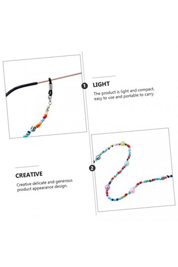 UKCOCO 2 Pièces Corde Anti-Perte Sangle De Support De Lunettes Longes De Lunettes Lunettes Antidérapante Sangle De Lunettes D