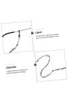 UKCOCO 2 Pièces Corde Anti-Perte Sangle De Support De Lunettes Longes De Lunettes Lunettes Antidérapante Sangle De Lunettes D