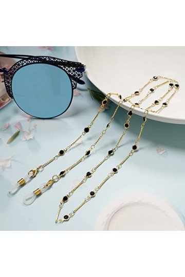 ZENYS Chaînes de Lunettes de Sangle for Femmes 4 pièces Anti-perse Masque Masque Longe chaînes de Mode dœil