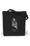 Loxato Tote Bag Noir - Sac en Tissu Noir 35 x 42 x 8 cm - Cabas Femme Tissu - Tote Bag Coton 100% - Sac Fourre Tout Femme en 